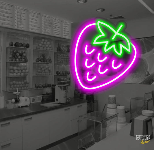 Strawberry Neon Sign - NeonBazar