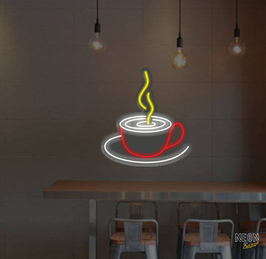 Tea Cup Neon Light Sign - NeonBazar