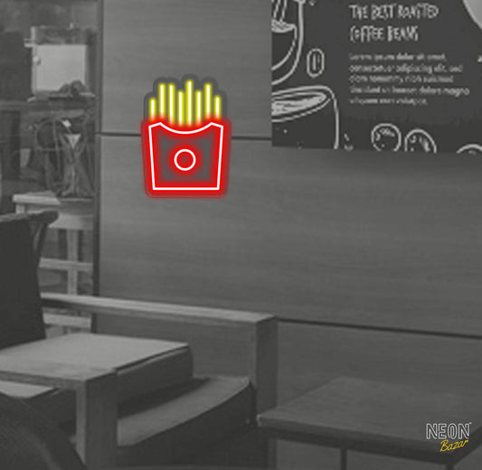 French Fries Neon Sign - NeonBazar
