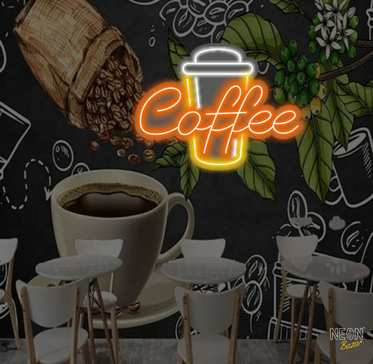 Coffee Glass Neon Sign