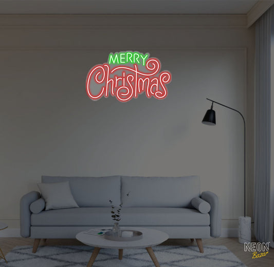 Merry Christmas Icon Neon Sign - NeonBazar