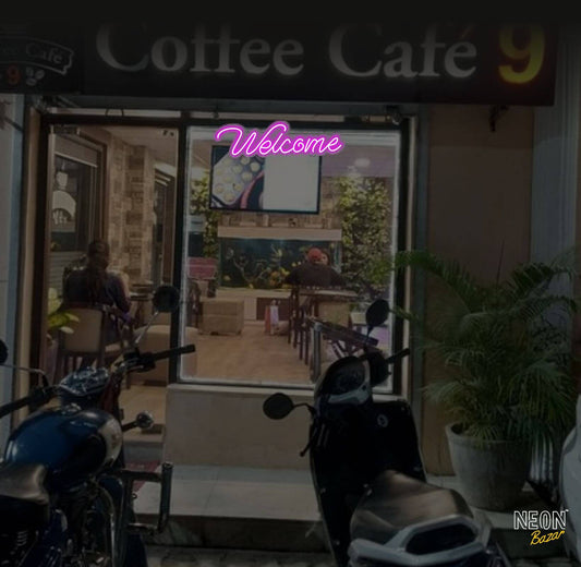 Welcome Neon Sign Light