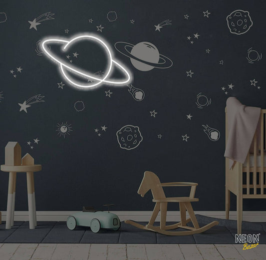 Saturn Plantet Neon Sign Light