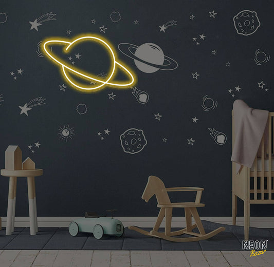 Saturn Plantet Neon Sign Light