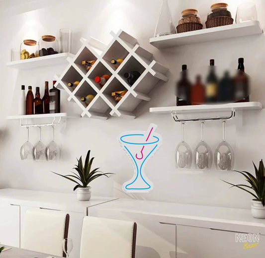 Mocktail Glass Neon Sign - NeonBazar