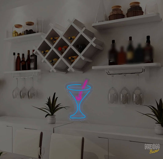 Mocktail Glass Neon Sign - NeonBazar