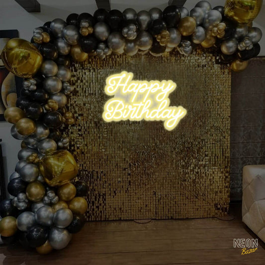 Happy Birthday Neon Light Sign - NeonBazar