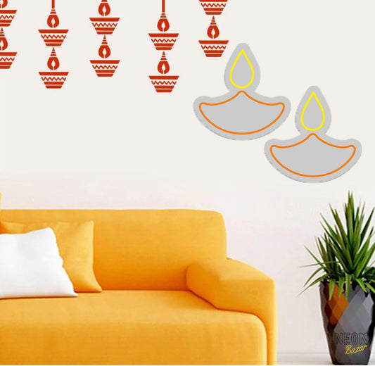 Diya Neon Sign - NeonBazar