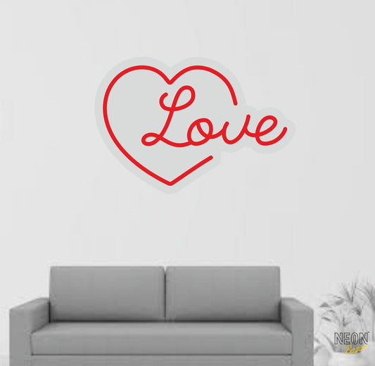Heart & Love Icon Neon Sign - NeonBazar