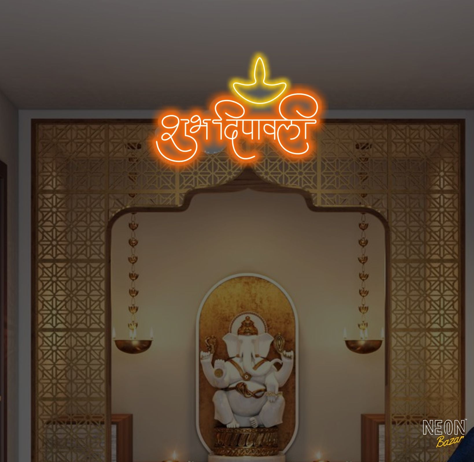 Shubh Dipawali Icon Neon Sign - NeonBazar