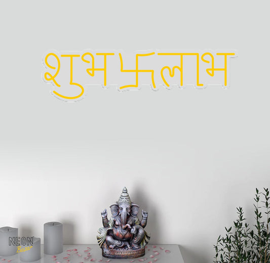 Shubh Labh Neon Light Sign - NeonBazar