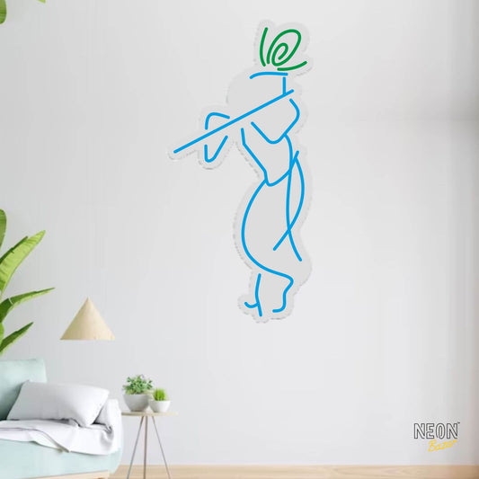 Jay Shree Krishna Neon Sign Light