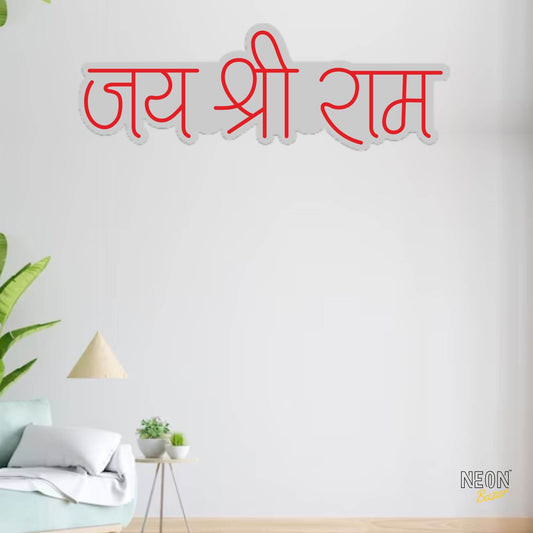 Jay Shree Ram Neon Sign Light
