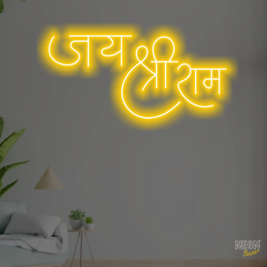 Jay Shree Ram Neon Sign Light