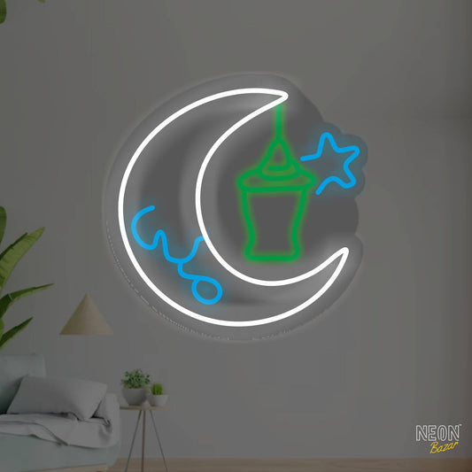 Arabic Moon Neon Sign Light