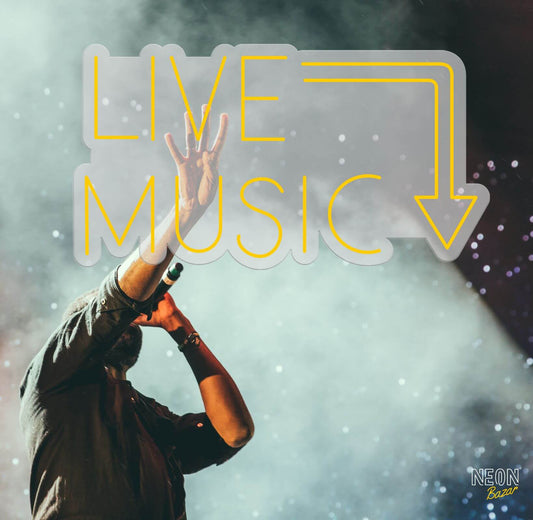 Live Music Neon Sign Light