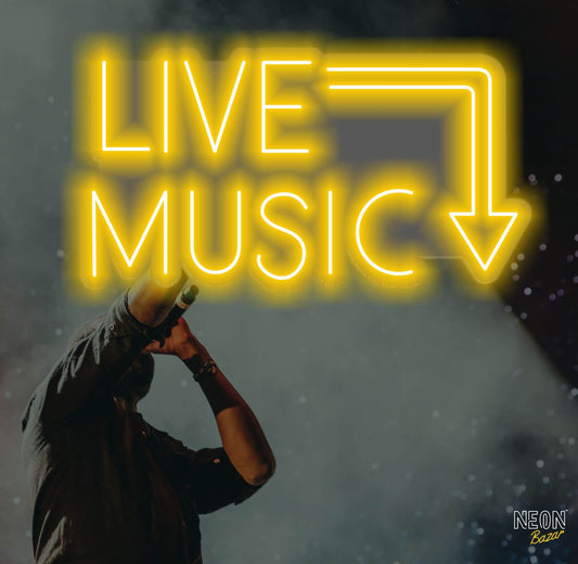 Live Music Neon Sign Light